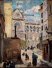 Notre-Dame sedd från Hôtel Colbert-gatan - Émile Antoine Guillier — vy av konstverket