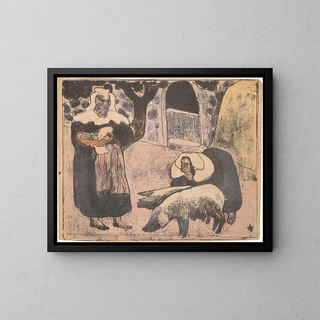 Emile Bernard - Bretonne nourissant les cochons.webp