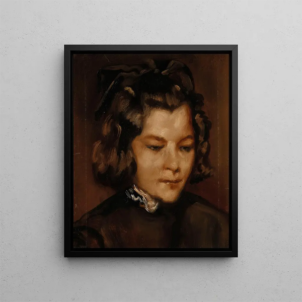 Portrait av Aude - Émile Bernard — inramlat konstverk på väggen
