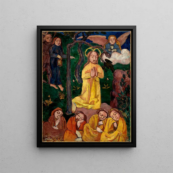 Christ jaune - Émile Bernard — inramlat konstverk på väggen