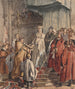 Marie de Bourgogne svär att respektera stadens privilegier 1477 - Émile Charles Wauters — vy av konstverket