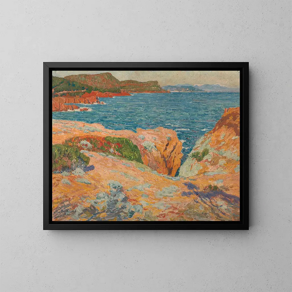 Eftermiddag i Estrel, Côte d'Azur - Émile Claus — inramlat konstverk på väggen
