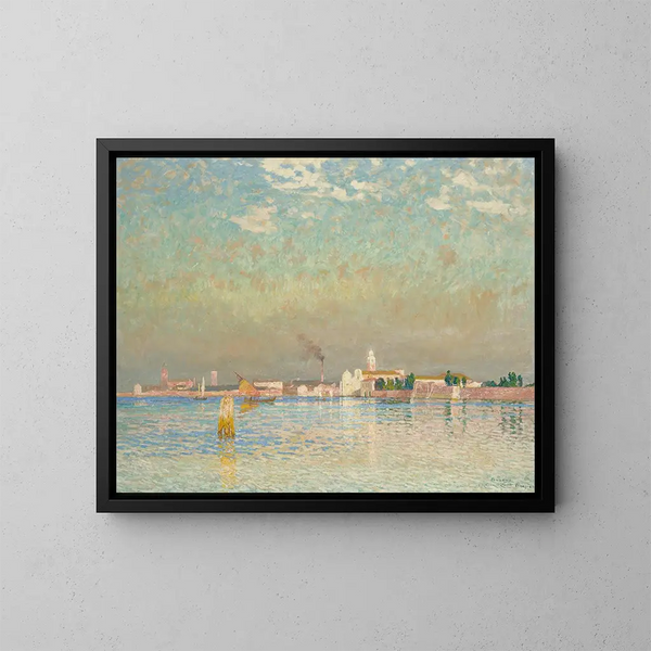 Vue de Murano, Venise - Émile Claus — inramlat konstverk på väggen