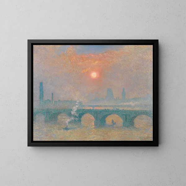 Pont de Waterloo, London - Émile Claus — inramlat konstverk på väggen