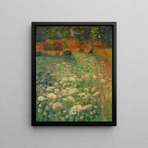 Fleurs de carottes Carottes sauvages - Émile Claus — inramlat konstverk på väggen
