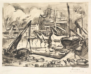 Emile Othon Friesz - Havnebassinet Kattendick i Antwerpen.webp