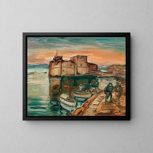 La Côte d'Azur - Émile Othon Friesz — inramlat konstverk på väggen