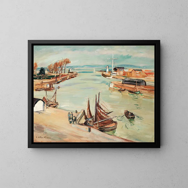 Le port de Honfleur - Émile Othon Friesz — inramlat konstverk på väggen