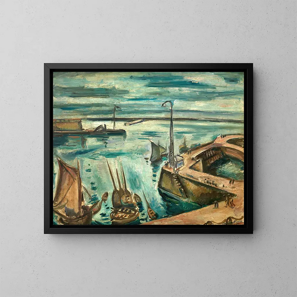 Le Port du Havre - Émile Othon Friesz — inramlat konstverk på väggen