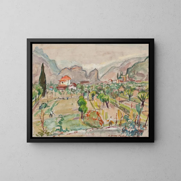 Vallée de la Meuse - Émile Othon Friesz — inramlat konstverk på väggen