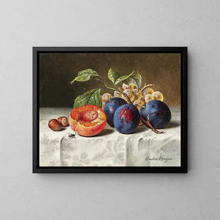 Emilie Preyer - Still Life with Peaches Red Grapes Hazelnuts and a Wasp.webp