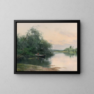 Emilio SnchezPerrier - A quiet afternoon on the river.webp