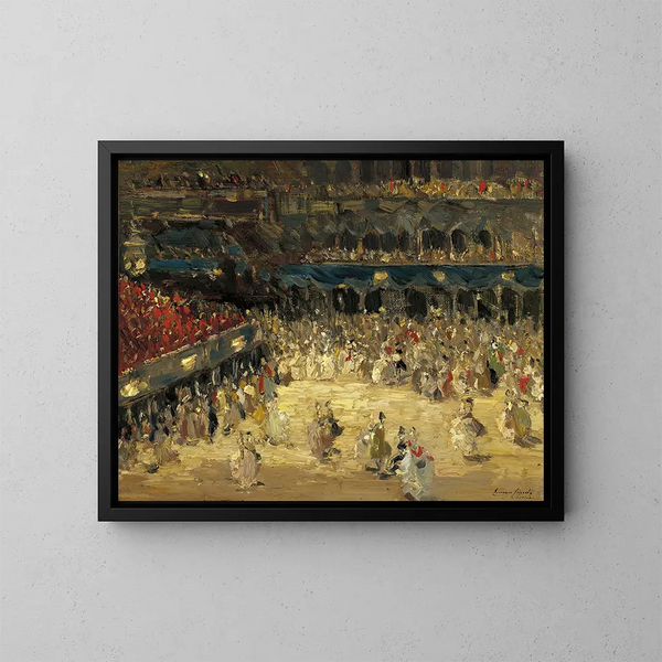 Le bal masqué à la place Saint-Marc à Venise - Emma Ciardi — inramlat konstverk på väggen