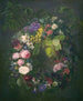 En blomsterkrans - Emma Thomsen — vy av konstverket