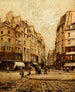 La rue Galande - Emmanuel Lansyer — vy av konstverket