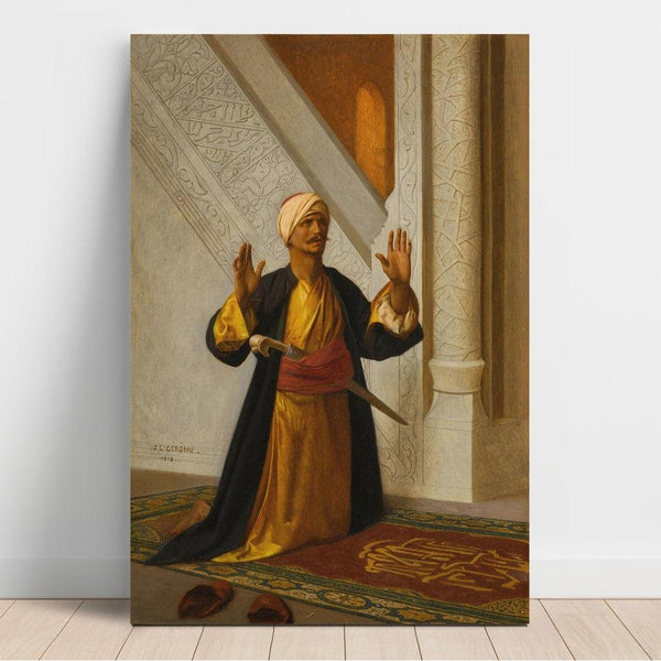 Reproduktion av målningen En bön - Jean-Léon Gérôme