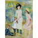 Reproduktion av målningen Barnmålning vid havskanten, Guernsey - Pierre-Auguste Renoir
