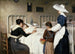 La Visite de la mère à l'hôpital - Enrique Paternina García Cid — vy av konstverket