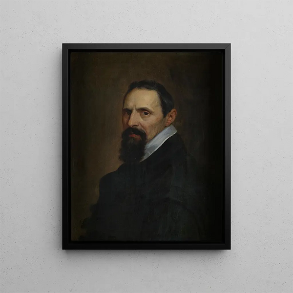 Portrait of Albertus Miraeus - Erasmus Quellinus den Yngre — inramlat konstverk på väggen