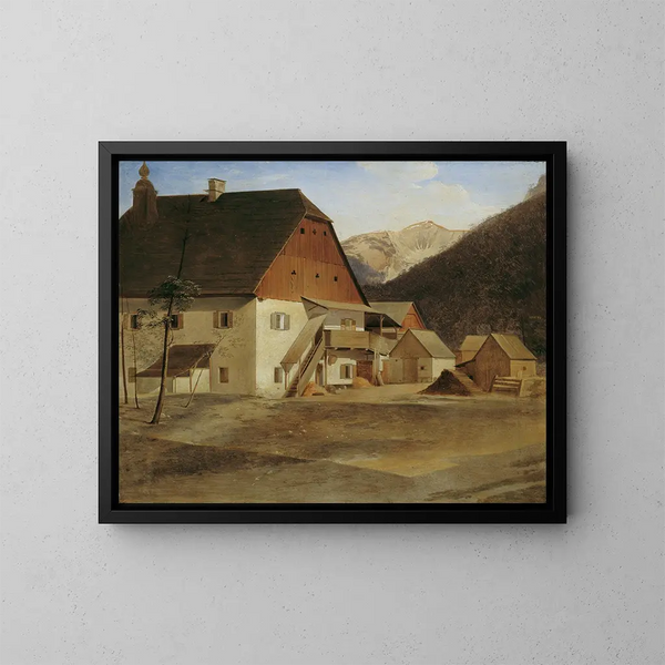 La grande maison de la martre à Hirschwang sur la Rax - Erasmus von Engert — inramlat konstverk på väggen