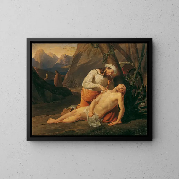 Le Bon Samaritain - Erasmus von Engert — inramlat konstverk på väggen