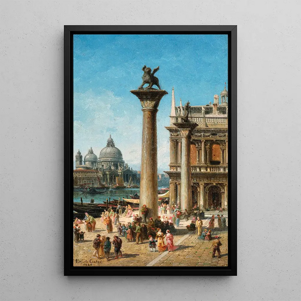 Ercole Calvi - Venice a View from the Piazzetta in the Direction of Santa Maria della Salute.webp