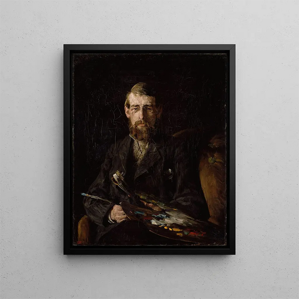 Portrait av konstnären Nils Hansteen - Erik Werenskiold — inramlat konstverk på väggen
