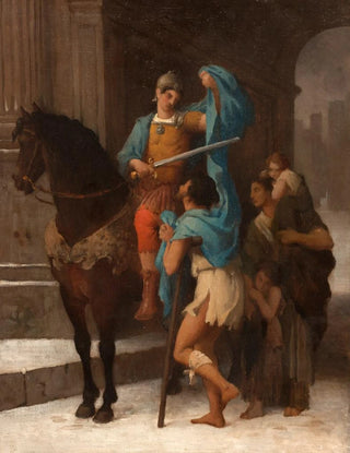 ErnestBarthlmy Michel - Saint Martin partageant son manteau avec un mendiant.webp