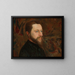 Portrait de Georges Seurat - Ernest Joseph Laurent — inramlat konstverk på väggen