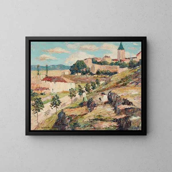 En solig dag i Sevilla - Ernest Lawson — inramlat konstverk på väggen