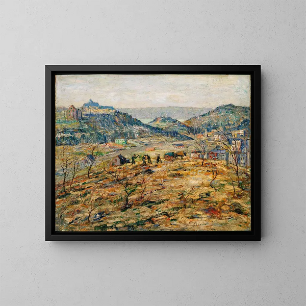 Banlieues urbaines - Ernest Lawson — inramlat konstverk på väggen