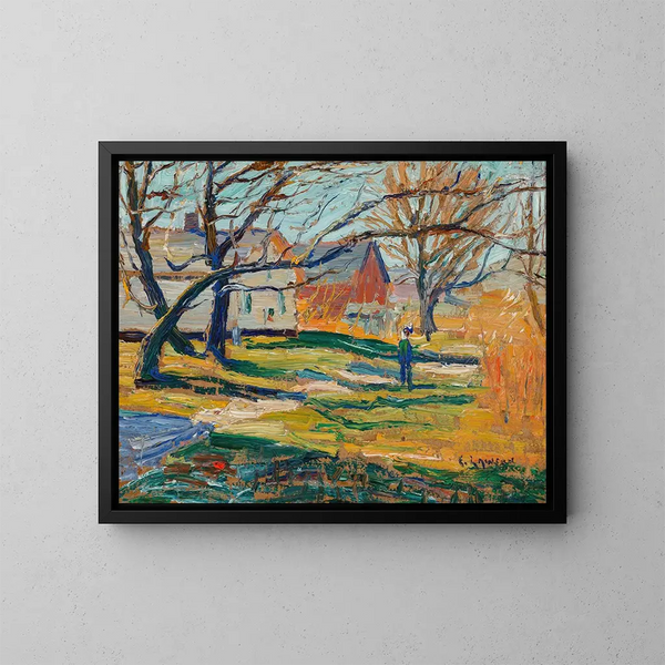 landsbygd - Ernest Lawson — inramlat konstverk på väggen