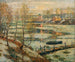 Glace i floden - Ernest Lawson — vy av konstverket
