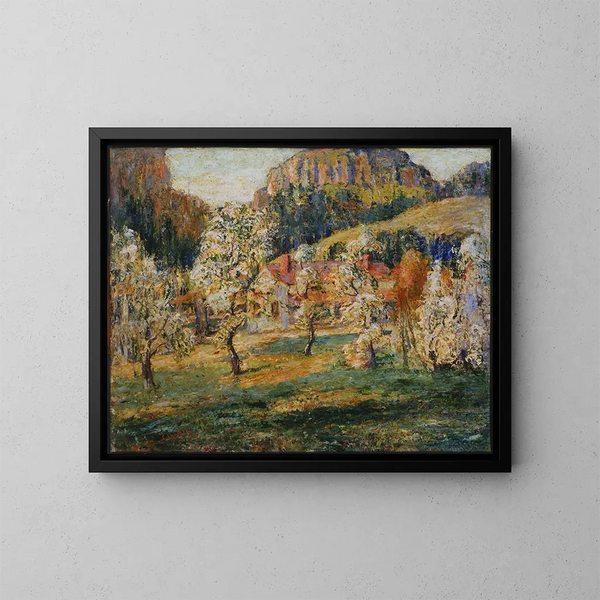Mai dans les montagnes - Ernest Lawson — inramlat konstverk på väggen