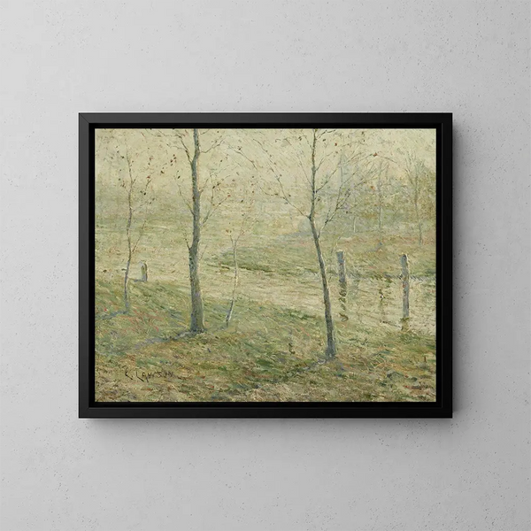 Brume du matin - Ernest Lawson — inramlat konstverk på väggen