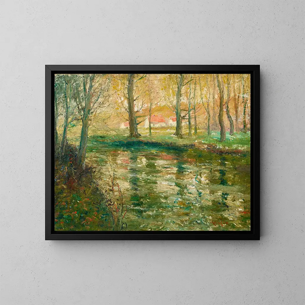 Toits rouges - Ernest Lawson — inramlat konstverk på väggen