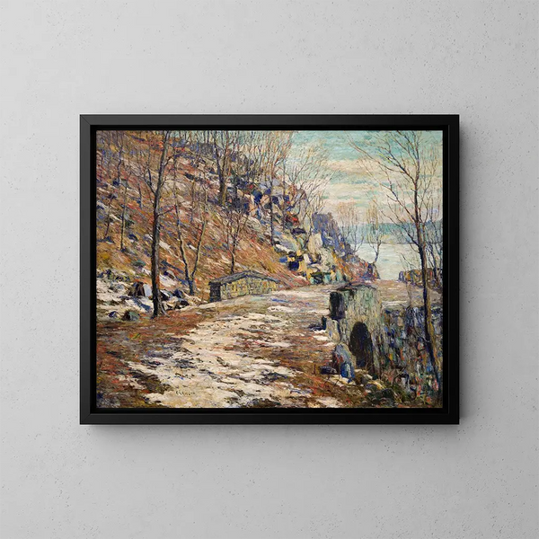 Route le long des Palissades - Ernest Lawson — inramlat konstverk på väggen