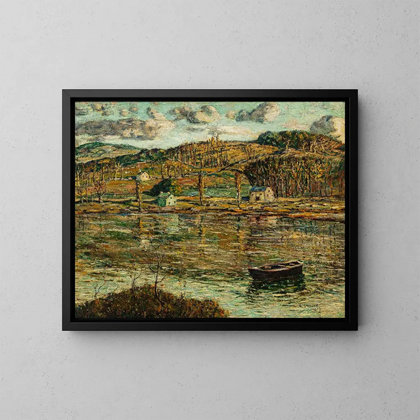 Lumière du soleil sur la rivière Harlem - Ernest Lawson — inramlat konstverk på väggen