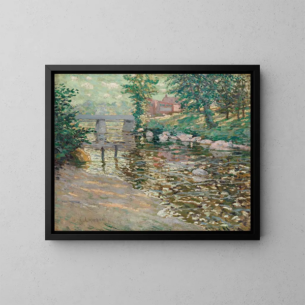 La rivière Bronx - Ernest Lawson — inramlat konstverk på väggen