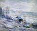 en stormig dag vid Bronx-floden - Ernest Lawson — vy av konstverket