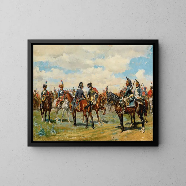 Les Deux Amis - Ernest Meissonier — inramlat konstverk på väggen