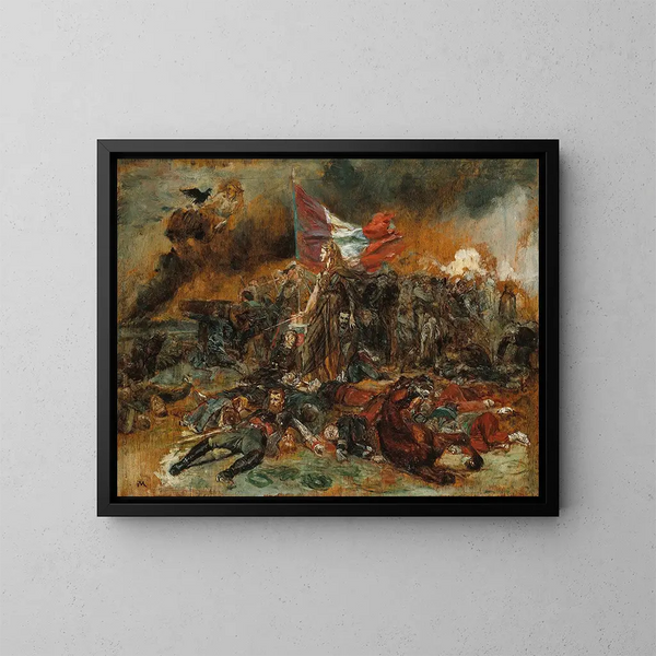 La Défense de Paris - Ernest Meissonier — inramlat konstverk på väggen