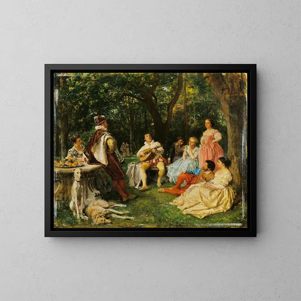 Le Récital - Ernest Meissonier — inramlat konstverk på väggen