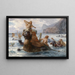 Sirènes et centaures au bain - Ernst Albert Fischer — inramlat konstverk på väggen