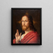 Le Christ bénissant son autoportrait - Ernst Deger — inramlat konstverk på väggen