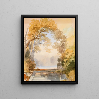 Ernst Erwin Oehme - Herbstlicher Park Mit Einer Treppe.webp