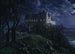 Burg Scharfenberg la nuit - Ernst Ferdinand Oehme — vy av konstverket
