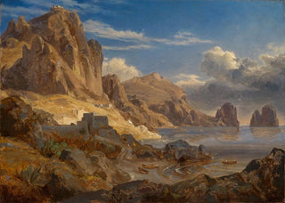 Ernst Fries - Kste bei Capri mit Blick auf die Faraglioni.webp