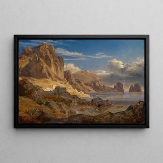 Ernst Fries - Kste bei Capri mit Blick auf die Faraglioni.webp