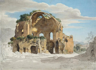 Temple de Minerve Médica i Rom - Ernst Fries — vy av konstverket